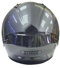 Load image into Gallery viewer, Full Face Bike Helmet, Grey Metallic, Clear Visor, DOT Approved
