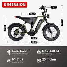 Load image into Gallery viewer, Wind Horse D3 Fat Tyre All Terrain Electric Bike 48V 18Ah 1000W - E-Scooter UAE Hub