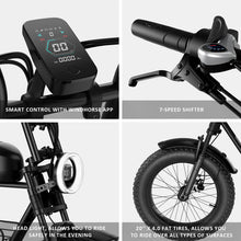 Load image into Gallery viewer, Wind horse D5 Electric Bike 48V 21Ah 1000W Fat Tyre 70Km Range - E-Scooter UAE Hub