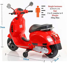 Load image into Gallery viewer, Kids Vespa Stylish Electric Bike - kids Toy Gift