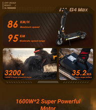 Load image into Gallery viewer, Kukirin G4 Max Electric Scooter -2025 New 60V 35Ah 1600W Dual