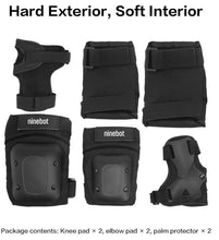 Load image into Gallery viewer, Segway Ninebot Protective Gear Set for Youth/Adult Knee Elbow Wrist Guards for Scooters Skateboarding Cycling Black