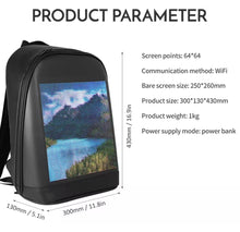 Load image into Gallery viewer, LED BackPack Eye Catching Bike Riders Walking office camping cycling travelling with App Programable screen