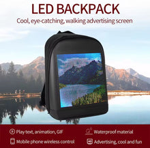 Load image into Gallery viewer, LED BackPack Eye Catching Bike Riders Walking office camping cycling travelling with App Programable screen