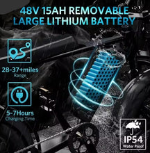 Load image into Gallery viewer, OOKTECH S8 Fat Tyre Mountain Electric Bike 48V 17.5Ah 1000W 55km Range 2025 new model