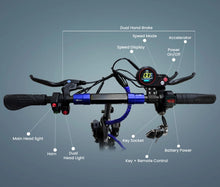 Load image into Gallery viewer, NEW V10 Electric Scooter 1200W 48V 12Ah Range 20-40Km Fast with Triple LED Headlamps Base LED Lights