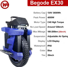 Load image into Gallery viewer, Begode EX30 Electric Wheel 134V 3600Wh