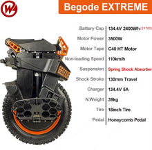 Load image into Gallery viewer, Begode Extreme wheel Electric Unicycle