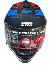 Load image into Gallery viewer, STUDDS DRIFTER FIKER DUAL VISOR FULL FACE HELMET