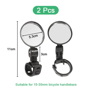 2pcs Scooter Rearview Mirror Handlebar Rear View Mirrors Bike Mirror for EScooter