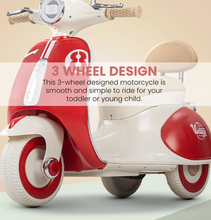 Load image into Gallery viewer, Vintage Vespa Electric Scooty with Light &amp; Music Age 1-3 years
