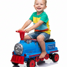 Load image into Gallery viewer, Hollicy Electric Train Ride-On – Blue Age 3+
