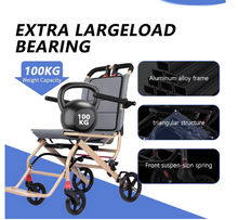Load image into Gallery viewer, Ultra-Lightweight Portable Transport Wheelchair-Adult &amp; Seniors
