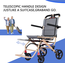 Load image into Gallery viewer, Ultra-Lightweight Portable Transport Wheelchair-Adult &amp; Seniors
