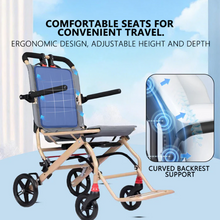 Load image into Gallery viewer, Ultra-Lightweight Portable Transport Wheelchair-Adult &amp; Seniors
