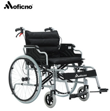 Load image into Gallery viewer, Moficno 56CM Wide Foldable Lightweight Wheelchair for Adult 300lbs Heavy-Duty Folding Transport Self-Propelled
