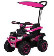 Load image into Gallery viewer, Toddlers Push Car for with Music &amp; Lights, Push Handle Bar, Sunshade Canopy, Safety Bracket  1-5 Years (Pink)
