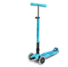 Load image into Gallery viewer, Micro Maxi Deluxe Foldable Scooter with LED Wheels - Bright Blue
