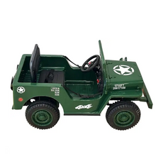 Load image into Gallery viewer, Kids Military Style Electric Jeep 4x4 Ride-On – 12V with Shovel
