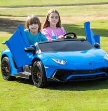 Load image into Gallery viewer, Licensed Lamborghini Aventador SV Big Luxury Electric Car 24v Adult-Double Child Age 2-14
