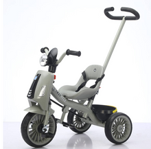 Load image into Gallery viewer, Kids tricycle stroller Push car , rubber wheels Baby Stroller Bike for kids with music and light
