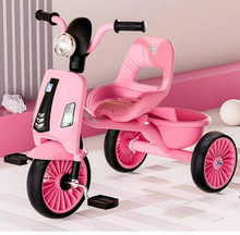 Load image into Gallery viewer, Kids tricycle stroller Push car , rubber wheels Baby Stroller Bike for kids with music and light
