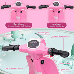 Kids Rideon 24V Vespa Bike XXL Electric Scooty 350W Age 5-10