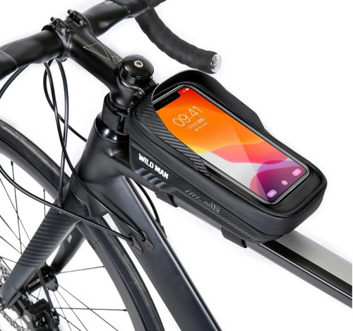 Wildman water proof bike bag 3D Hard EVA, TPU Touch Screen Sun Visor - E-Scooter UAE Hub