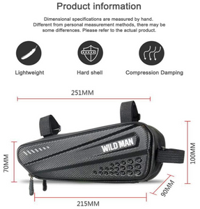 WILD MAN Rainproof Hard Shell under seat Bike Saddle Bag 1.2L