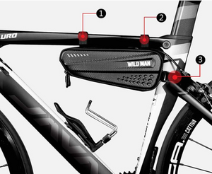 WILD MAN Rainproof Hard Shell under seat Bike Saddle Bag 1.2L