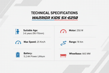 Load image into Gallery viewer, RFN Warrior Kids SX-E250 Electric Dirt Bike Age 3-6
