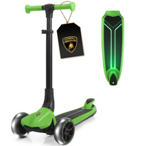 Load image into Gallery viewer, Lamborghini Kids Scooter for Ages 3-7, 3 Wheel Scooter with Light Up Wheels and LED Tray, Adjustable Height
