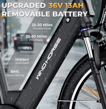 Load image into Gallery viewer, 2025 New Windhorse F2 Urban Commuter E Bike 36V 13Ah 350W
