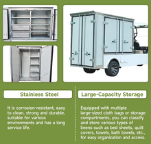 Load image into Gallery viewer, Electric Hotel Trolley Cleaning Housekeeping Car Organizer Cart
