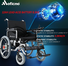 Load image into Gallery viewer, MOFICNO Electric Wheelchair Heavy Duty Foldable Electric Wheelchair With wide seat For Adults And Seniors
