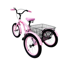 Load image into Gallery viewer, Cute Girl 3-Wheel Kids Outdoor Tricycle with Storage Basket Age 4-7 Years pink
