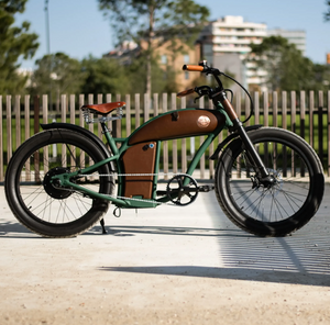 Rayvolt Cruzer M E Bike Vintage Into Modern Luxury Leather Touch - E-Scooter UAE Hub