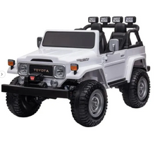 Load image into Gallery viewer, Toyota Land Cruiser 24V Kids Ride-On Car – White, 2-Seater Kids Age 2-5Years
