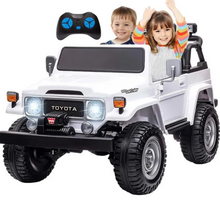 Load image into Gallery viewer, Toyota Land Cruiser 24V Kids Ride-On Car – White, 2-Seater Kids Age 2-5Years
