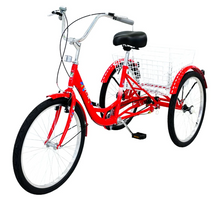 Load image into Gallery viewer, City Tricycle 24" With Rear Basket single speed
