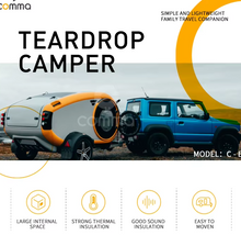 Load image into Gallery viewer, Mini RV Teardrop Adventure Trailer – Bathroom-Equipped Caravan for Weekend Getaways

