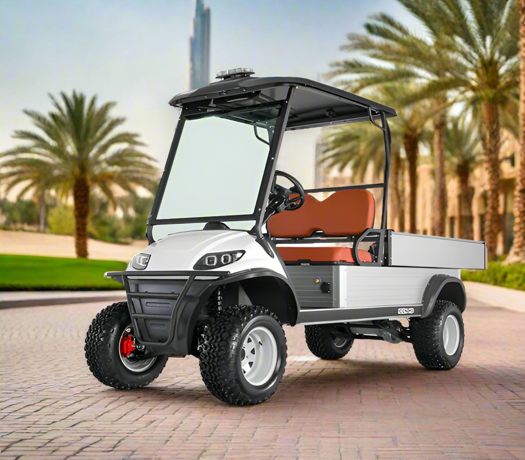 2-Seater Lifted Utility Cargo Golf Cart with Hydraulic Cargo Lift