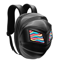 Load image into Gallery viewer, Iron Man Crown LED Display Smart Backpack – Ultimate Rider Visibility &amp; Style
