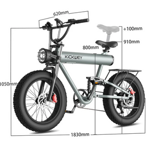 K20 Plus Off-Road Fat Tyre Electric Bicycle 48V 10Ah 1000W