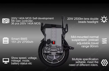 Load image into Gallery viewer, LeaperKim Veteran Lynx 50E Electric Unicycle 151.2V 2700Wh
