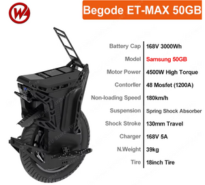 Begode ET Max 168V 3000Wh 4000W Electric Unicycle