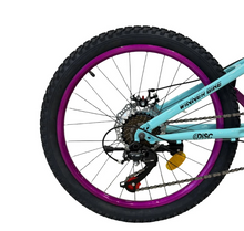 Load image into Gallery viewer, 22-Inch Mountain Bike | 21-Speed | Disc Brakes | Turquoise Blue V-TBC22 Age 9-16 Years
