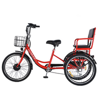 Load image into Gallery viewer, Tricycle with rear passenger carrier 20"
