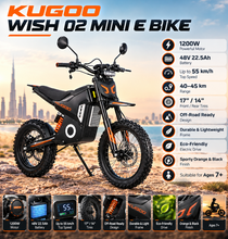 Load image into Gallery viewer, Kugoo Wish 02 Mini Electric Dirt Bike 48V 22.5Ah 1200W For kids Teens Age 7+
