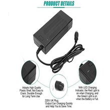 Load image into Gallery viewer, Electric Scooter Lithium Battery Charger, 48V 2A,3A | 60V,2A | 36V 2A Mi charger with LED Charging Indicator for Rohan Wing Scooters, Fast Charging
